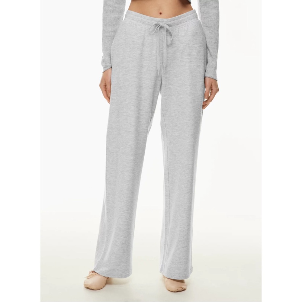 Aritzia TNA Wafflex Pants | Gray Ribbed Sweatpants Women’s Size Extra Small